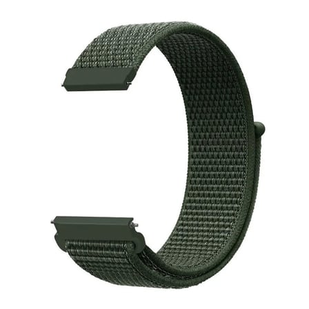 Samsung Galaxy Watch 42mm (20mm) Uyumlu Kordon Hasır Örgü Cırt Cırtlı Terletmeyen Zore KRD-03 Kumaş Kayış
