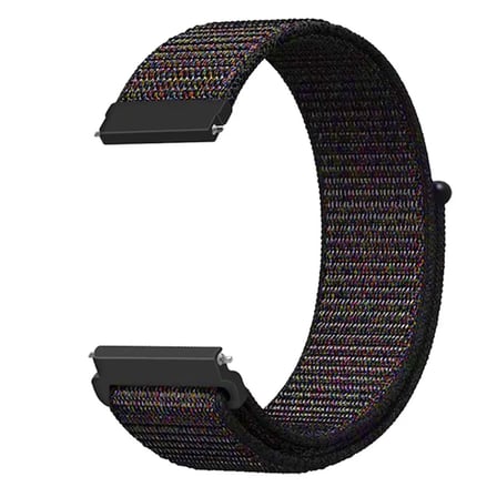Samsung Galaxy Watch 42mm (20mm) Uyumlu Kordon Hasır Örgü Cırt Cırtlı Terletmeyen Zore KRD-03 Kumaş Kayış