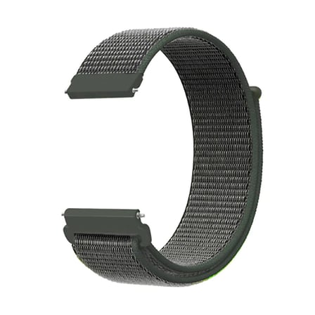 Samsung Gear S3 (22mm) Uyumlu Kordon Hasır Örgü Cırt Cırtlı Terletmeyen Zore KRD-03 Kumaş Kayış