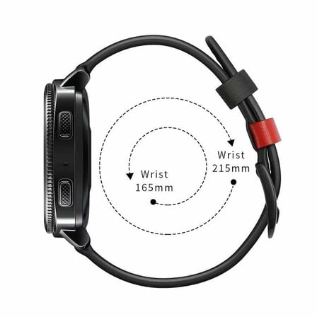Samsung Galaxy Watch 42mm (20mm) Uyumlu Kordon Deri Dikişli Luxury KRD-19 Kayış