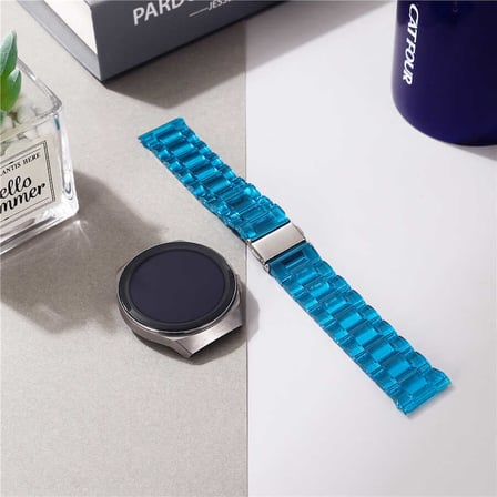 Samsung Gear S3 22mm Uyumlu Kordon Şeffaf Renkli Transparan KRD-27 Kayış
