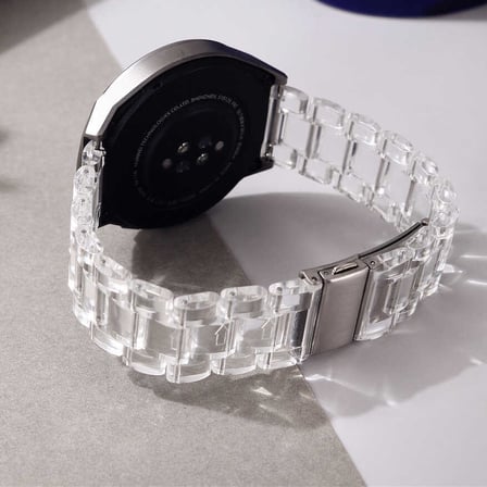 Samsung Gear S2 20mm Uyumlu Kordon Şeffaf Renkli Transparan KRD-27 Kayış