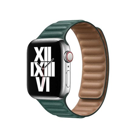 Apple Watch 38mm Uyumlu Kordon Suni Deri Baklalı KRD-34 Kayış