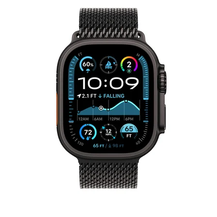 Apple Watch Ultra 49mm Uyumlu Zore KRD-100 Titanyum Hasır Kordon
