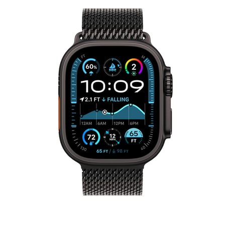 Apple Watch Ultra 49mm Uyumlu Zore KRD-100 Titanyum Hasır Kordon