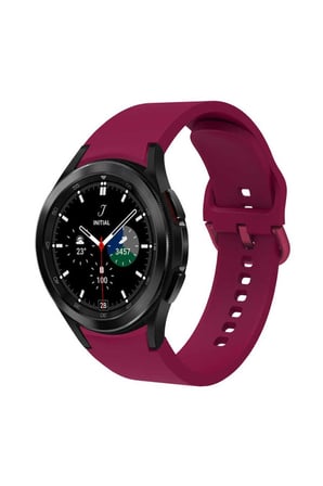 Samsung Galaxy Watch 4 Classic 46mm Uyumlu Kordon Silikon Spor Görünümlü Esnek Yumuşak KRD-50 Kayış