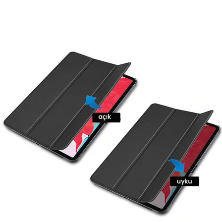 Apple iPad Pro 12.9 2021 (5.Nesil) Uyumlu Zore Smart Cover Standlı 1-1 Kılıf