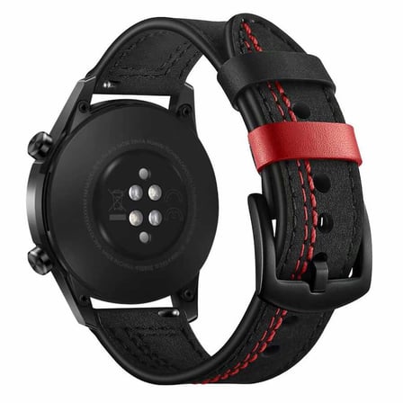 Huawei Watch GT 3 42mm Uyumlu Kordon Deri Dikişli Luxury KRD-19 Kayış