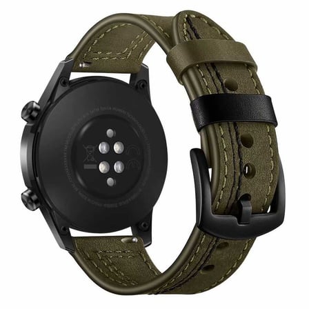 Huawei Watch GT 3 42mm Uyumlu Kordon Deri Dikişli Luxury KRD-19 Kayış