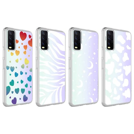 Vivo Y11S Uyumlu Kılıf Zore M-Blue Desenli Kapak