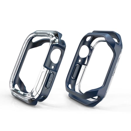 Apple Watch 44mm Uyumlu Zore Watch Gard 08 Sert PC + Silikon Koruyucu