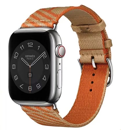 Apple Watch Ultra 49mm Uyumlu Kordon Kumaş Renkli Metal Klipsli KRD-51 Hasır Kayış