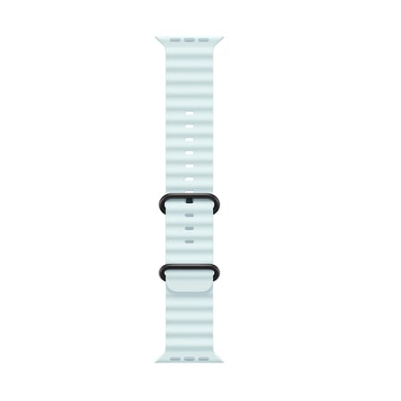 Apple Watch Ultra 49mm Uyumlu Kordon Ocean Silikon Yumuşak Esnek Metal Tokalı Zore KRD-75 Kayış