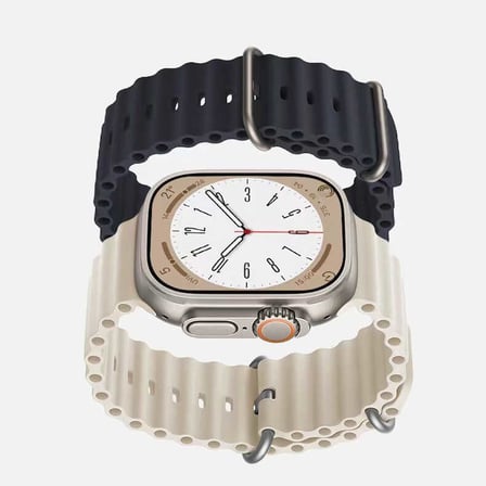 Apple Watch 40mm Uyumlu Kordon Ocean Silikon Yumuşak Esnek Metal Tokalı Zore KRD-75 Kayış