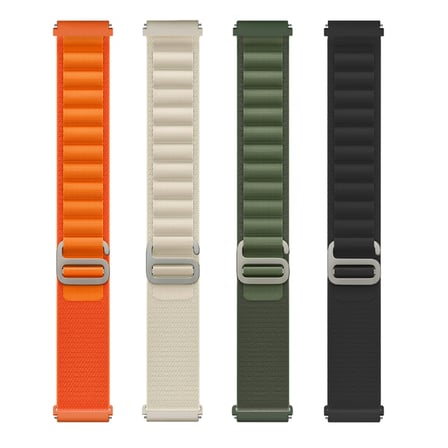 Huawei GT2 46mm 22mm Uyumlu Kordon Alpine Hasır Örgü Zore KRD-74 Kumaş Kayış