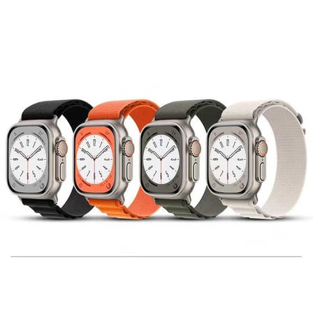 Apple Watch 40mm Uyumlu Kordon Alpine Hasır Örgü Zore KRD-74 Kumaş Kayış