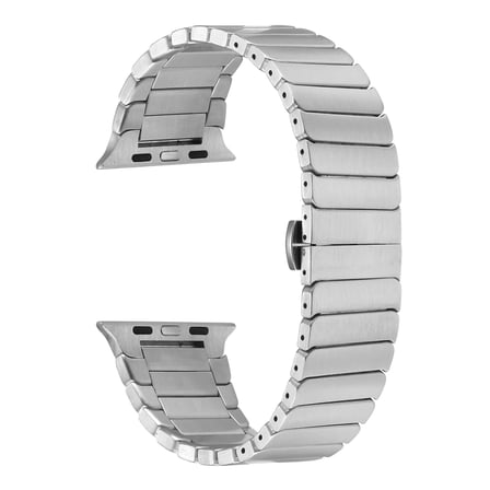 Apple Watch 7 41mm Uyumlu Kordon Metal Paslanmaz Klipsli KRD-79 Kayış