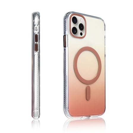 Apple iPhone 15 Pro Max Uyumlu Kılıf M-safe Şarj Özellikli Transparan Renk Geçişli Zore Toros Kapak