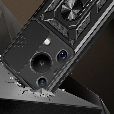Huawei Pura 70 Ultra Uyumlu Kılıf Magnetik Standlı Kamera Korumalı Zore Sürgülü Vega Kapak