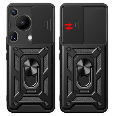 Huawei Pura 70 Ultra Uyumlu Kılıf Magnetik Standlı Kamera Korumalı Zore Sürgülü Vega Kapak