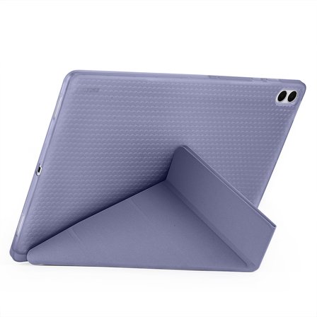 Samsung Galaxy Tab S11 Ultra Uyumlu Kılıf Zore Tri Folding Kalem Bölmeli Standlı Kılıf