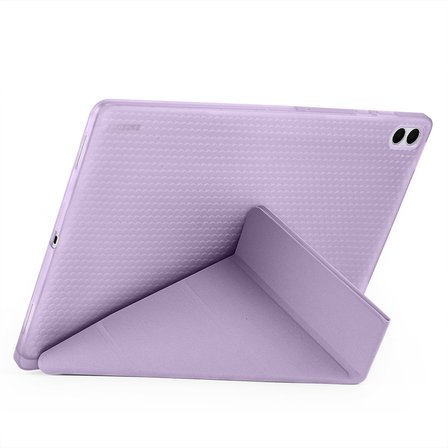 Samsung Galaxy Tab S11 Ultra Uyumlu Kılıf Zore Tri Folding Kalem Bölmeli Standlı Kılıf