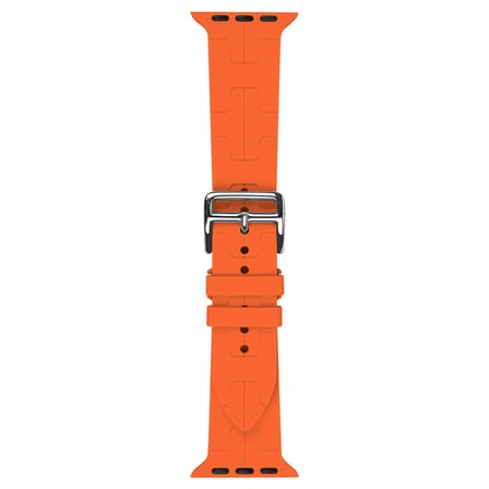 Apple Watch 38mm Uyumlu Kordon Silikon Yumuşak Esnek Metal Klipsli KRD-92 Kayış