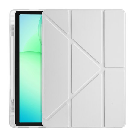 Samsung Galaxy Tab A11 Plus Uyumlu Kılıf Zore Tri Folding Kalem Bölmeli Standlı Kılıf