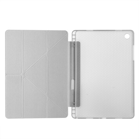 Samsung Galaxy Tab A11 Plus Uyumlu Kılıf Zore Tri Folding Kalem Bölmeli Standlı Kılıf