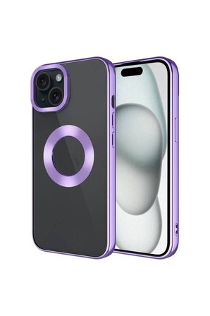 Apple iPhone 15 Plus Uyumlu Kılıf Tek Kamera Çerçeveli Logo Gösteren Zore Omega Kapak