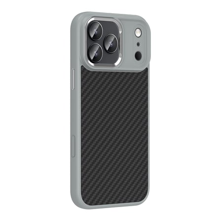 Apple iPhone 17 Pro Uyumlu Kılıf M-Safe Şarj Özellikli Karbon Fiber Görünümlü Zore Truva Silikon Kapak