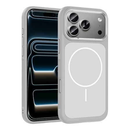Apple iPhone 17 Pro Uyumlu Kılıf M-Safe Şarj Özellikli Metal Kamera Çerçeveli Zore Sanremo Silikon Kapak