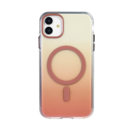 Apple iPhone 11 Uyumlu Kılıf M-safe Şarj Özellikli Transparan Renk Geçişli Zore Toros Kapak