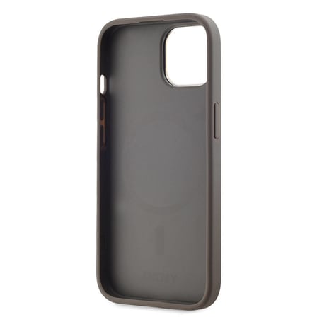 Apple iPhone 15 Uyumlu Kılıf DKNY Orjinal Lisanslı M-safe Şarj Özellikli 3D Yazılı Checkered Pattern Kapak
