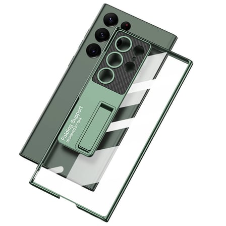 Samsung Galaxy S24 Ultra Uyumlu Kılıf Kamera Korumalı Şeffaf Tasarımlı Zore Lego Standlı Kapak