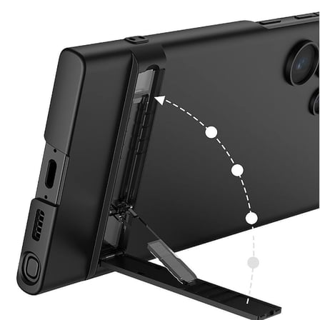 Samsung Galaxy S24 Ultra Uyumlu Kılıf Zore Kamera Korumalı Dikey Standlı Ays Kapak