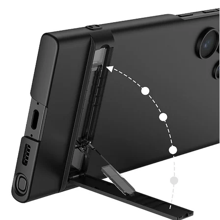 Samsung Galaxy S24 Ultra Uyumlu Kılıf Zore Kamera Korumalı Dikey Standlı Ays Kapak