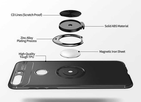 Huawei Y7 2018 Uyumlu Kılıf Zore Ravel Silikon Kapak