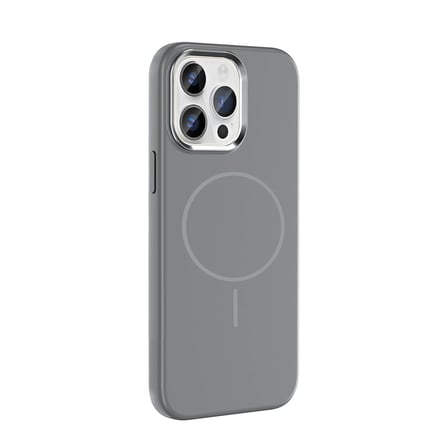 Apple iPhone 14 Pro Max Uyumlu Kılıf M-Safe Şarj Özellikli Metal Kamera Çerçeveli Zore Edi Silikon Kapak
