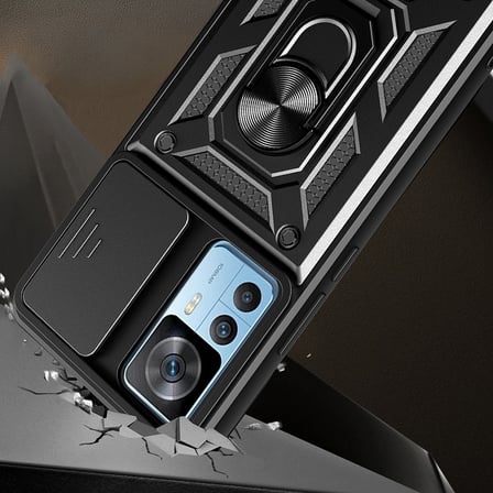 Xiaomi Mi 12T Pro Uyumlu Kılıf Magnetik Standlı Kamera Korumalı Zore Sürgülü Vega Kapak