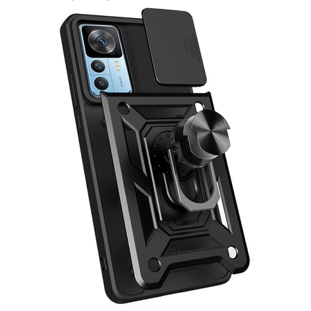 Xiaomi Mi 12T Pro Uyumlu Kılıf Magnetik Standlı Kamera Korumalı Zore Sürgülü Vega Kapak