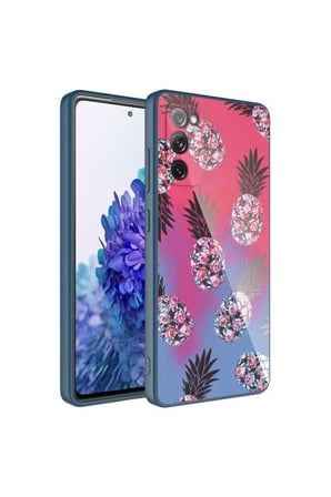 Samsung Galaxy S20 FE Uyumlu Kılıf Kamera Korumalı Desenli Sert Silikon Zore Epoksi Kapak