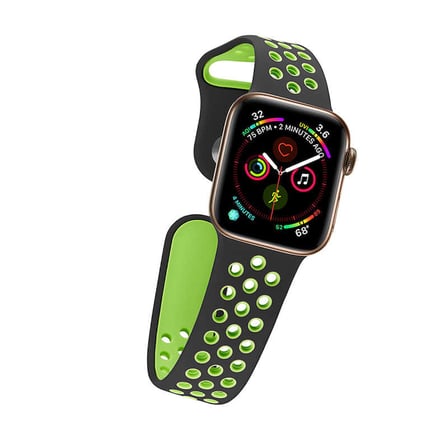 Apple Watch 42mm Uyumlu Kordon Silikon Esnek Yumuşak Delikli Spor KRD-02 Kayış