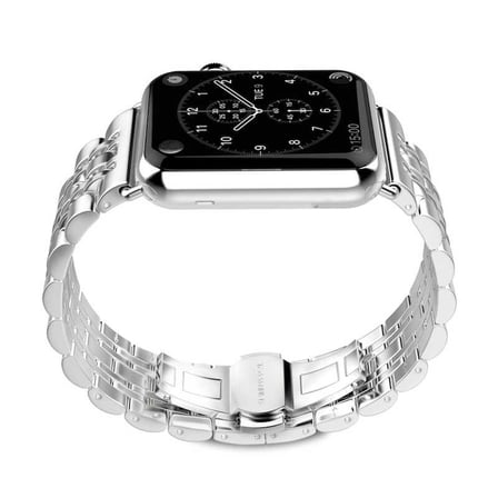 Apple Watch 40mm Uyumlu Kordon Metal Şerit Tasarımlı Luxury Paslanmaz KRD-14 Kayış