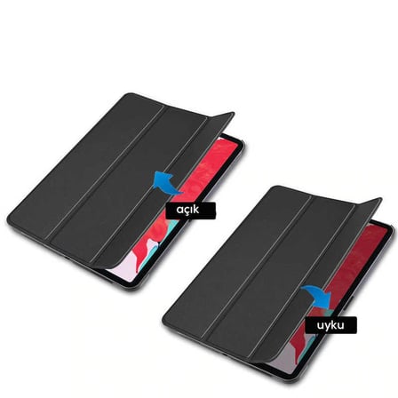 Apple iPad Pro 12.9 2020 (4.Nesil) Uyumlu Zore Smart Cover Standlı 1-1 Kılıf