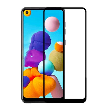Samsung Galaxy A21 Uyumlu Zore Kenarları Kırılmaya Dayanıklı Cam Ekran Koruyucu