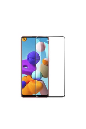 Samsung Galaxy A21 Uyumlu Zore Kenarları Kırılmaya Dayanıklı Cam Ekran Koruyucu