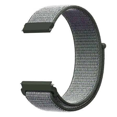 Samsung Gear S2 (20mm) Uyumlu Kordon Hasır Örgü Cırt Cırtlı Terletmeyen Zore KRD-03 Kumaş Kayış