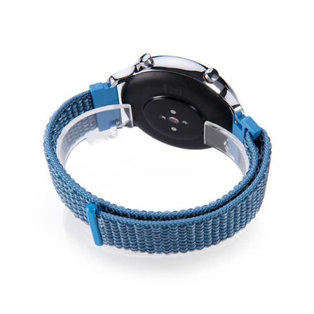 Samsung Gear S2 (20mm) Uyumlu Kordon Hasır Örgü Cırt Cırtlı Terletmeyen Zore KRD-03 Kumaş Kayış