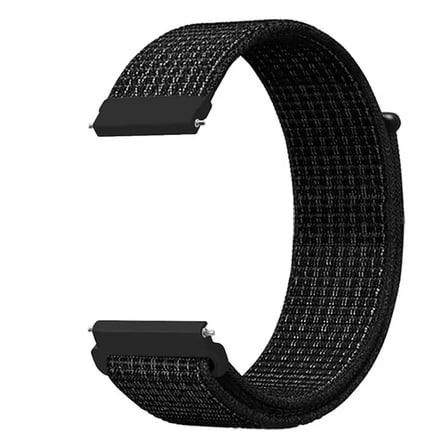 Samsung Gear S2 (20mm) Uyumlu Kordon Hasır Örgü Cırt Cırtlı Terletmeyen Zore KRD-03 Kumaş Kayış